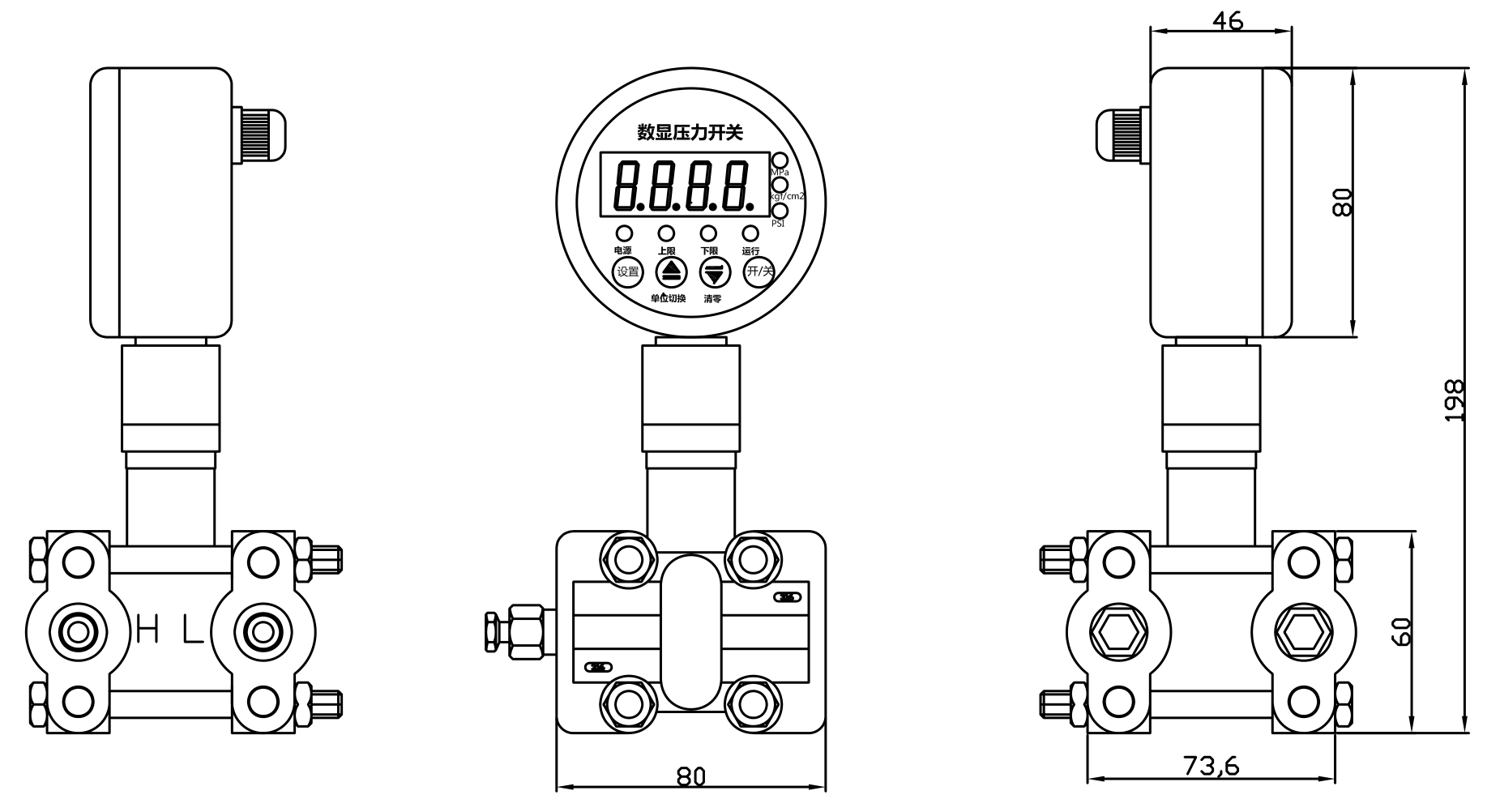 YL-813DP尺寸圖